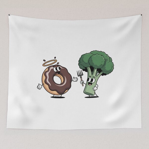 Item preview, Evil Broccoli Good Donut designed and sold by HellD3vil-Art.