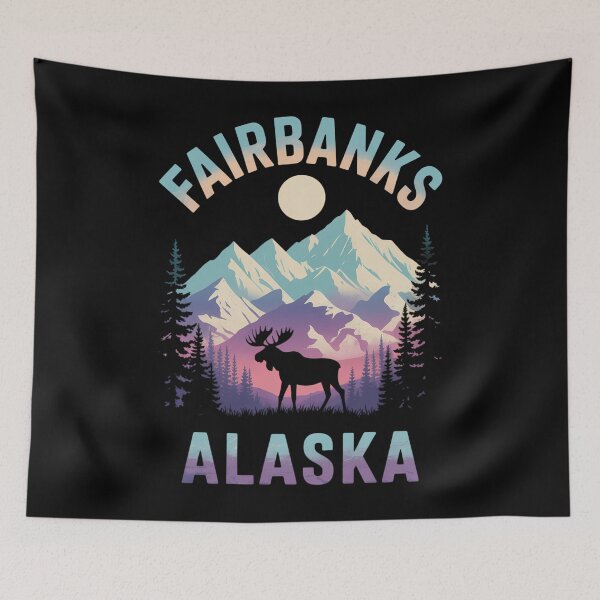 Item preview, Fairbanks Alaska Moose Mountains Nature Lover designed and sold by HellD3vil-Art.