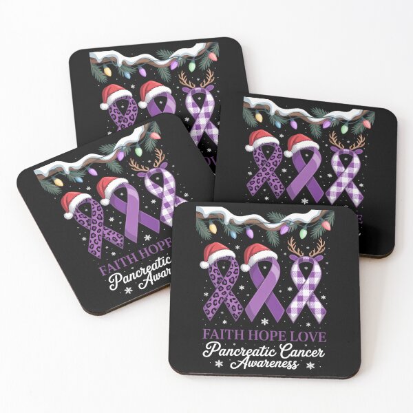Item preview, Faith Hope Love Pancreatic Awareness Purple Ribbon Christmas designed and sold by Moon-Ape.