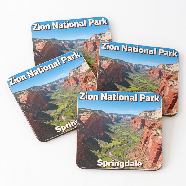 Item preview, Zion National Park Travel vacation poster design designed and sold by Pixel & Petal.