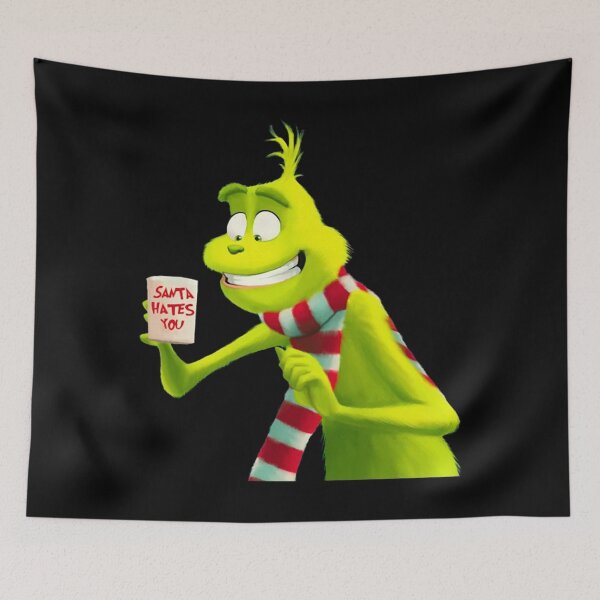 Item preview, Grinch – Funny Green Character With Coffee Parody Art designed and sold by Amaya John.