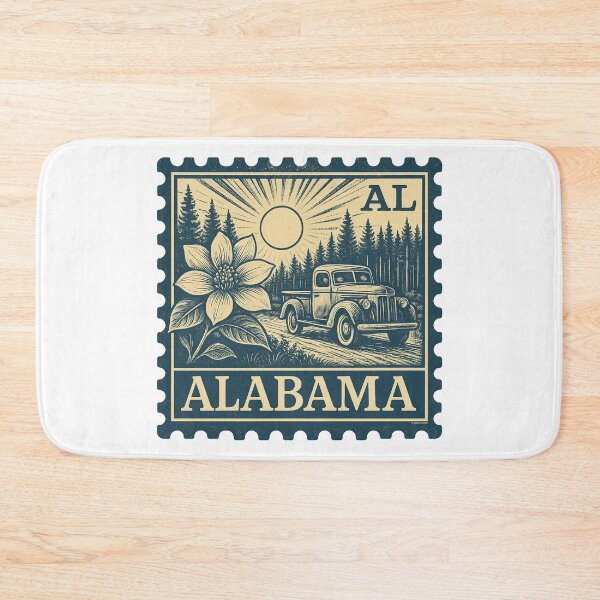 Item preview, Alabama Vintage Stamp Design designed and sold by Automotive Art by Greg.
