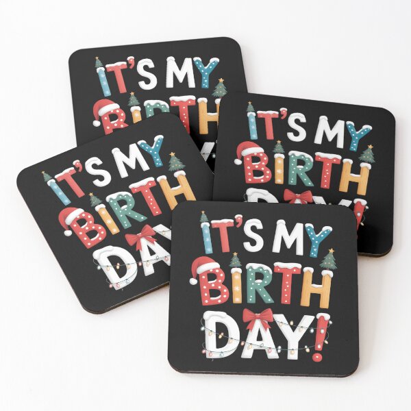 Item preview, It's My Birthday Christmas Bday Xmas designed and sold by Moon-Ape.