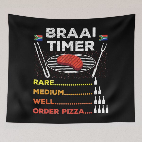 Item preview, Braai Timer African BBQ South Africa Flag designed and sold by MariaAlvesCosta.
