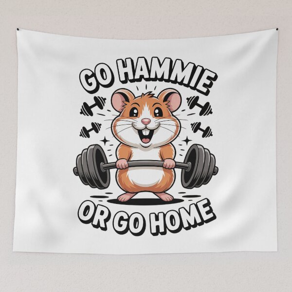 Item preview, go hammie or go home lifting weights gym fitness designed and sold by HellD3vil-Art.