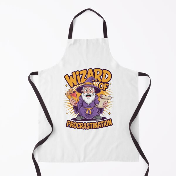 Item preview, Wizard of Procrastination Funny Lazy Humor Design designed and sold by PrintMastery.
