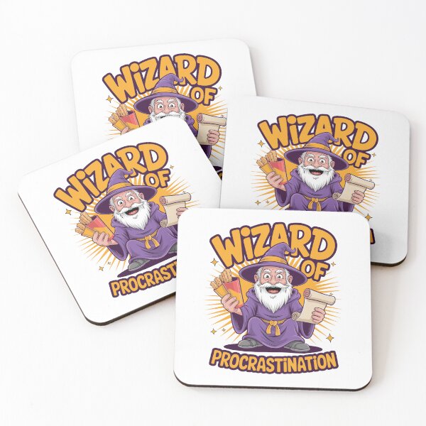 Item preview, Wizard of Procrastination Funny Lazy Humor Design designed and sold by PrintMastery.