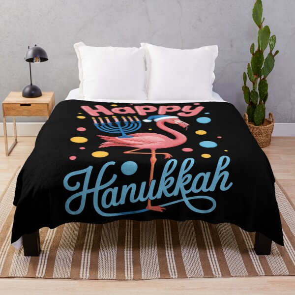 Item preview, Happy Hanukkah Flamingo On Chanukah designed and sold by HellD3vil-Art.