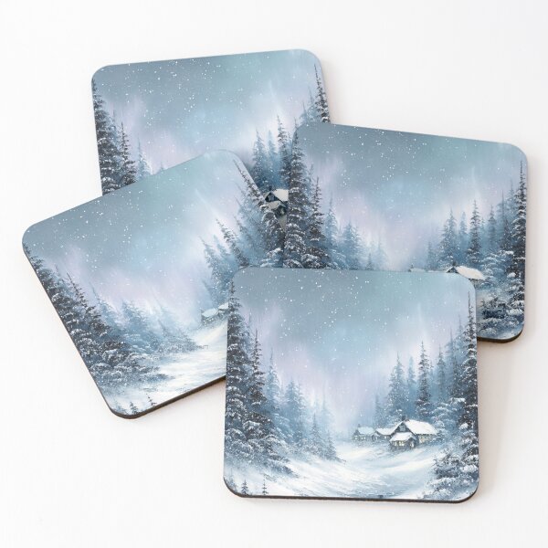 Item preview, Cozy Winter Cabins in a Snowy Forest designed and sold by Lamarcy.