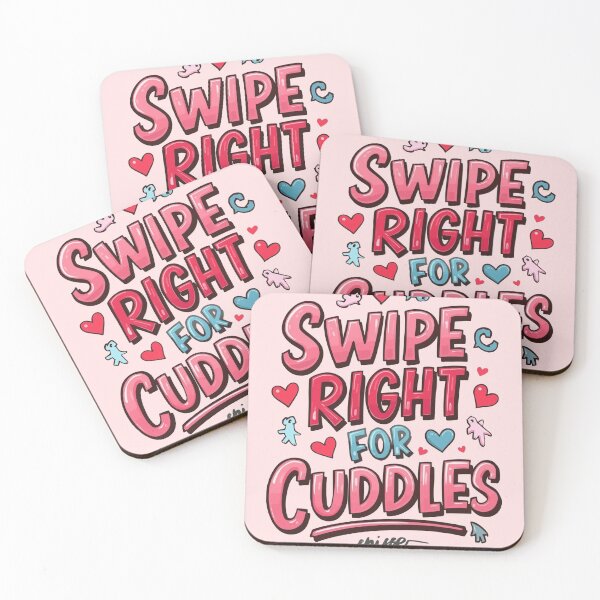 Item preview, Swipe Right For Cuddles designed and sold by ConfuseLab Shop.