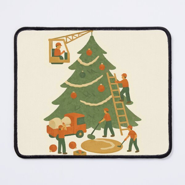 Item preview, Christmas Tree Construction – Whimsical Sticker designed and sold by Tiny Joy World.
