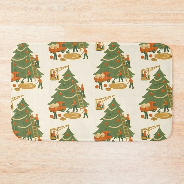 Item preview, Christmas Tree Construction – Whimsical Sticker  designed and sold by Tiny Joy World.