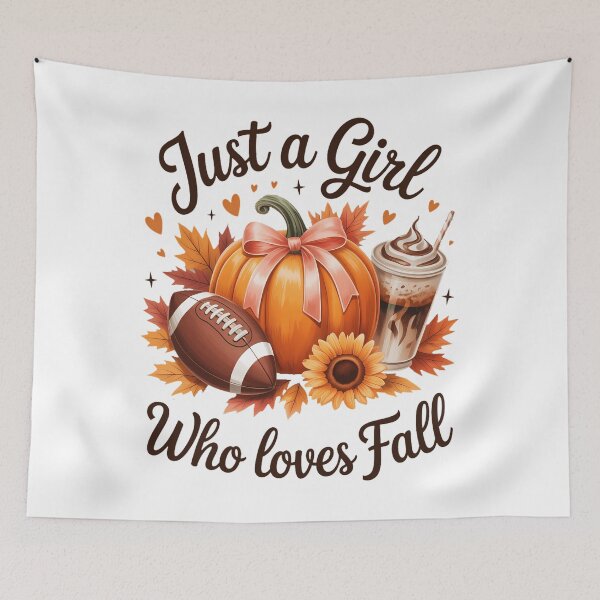 Item preview, Just A Girl Who Loves Fall Fall Crewneck, Fall Football Mom Coffee Lover Fall Thanksgiving designed and sold by Moon-Ape.