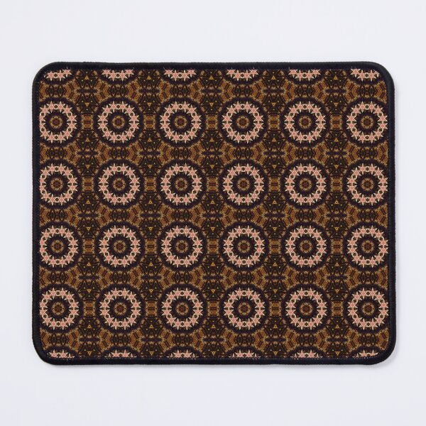 Item preview, Mandala Retro Star Pattern in Chocolate Brown designed and sold by Artistestella.