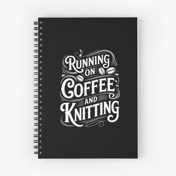 Item preview, Running On Coffee And Knitting Knitter Sayings Knit Hobby designed and sold by VENOM0RIOT.