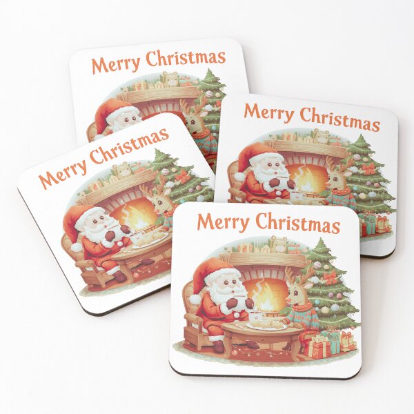 Item preview, Christmas tree decorations, Santa Claus with gifts, snowman in the snow, Christmas gift boxes designed and sold by PWDigitalArt.