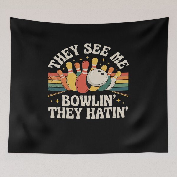 Item preview, Funny Bowling They See Me Bowlin' They Hatin' Bowler designed and sold by FranzFriesen.