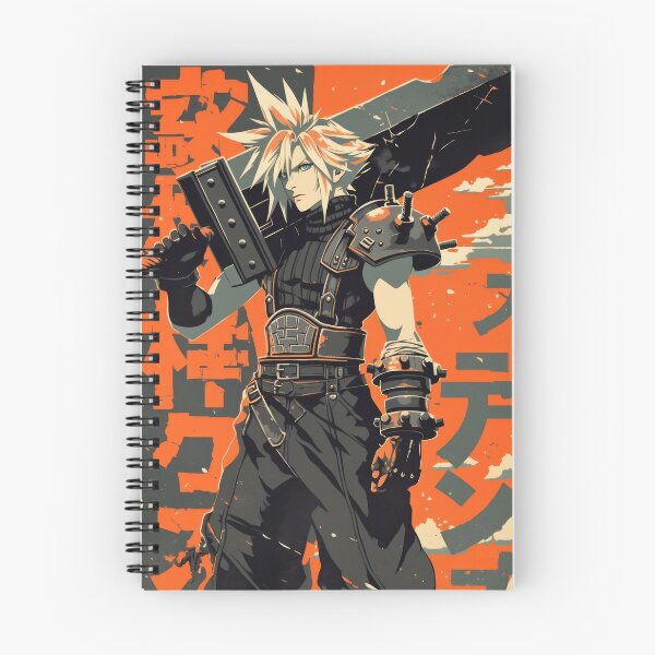 Item preview, Cloud Strife Vintage Warned Poster  designed and sold by AnimeArsenalPrints.