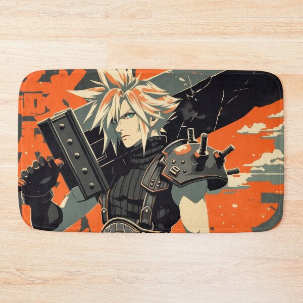 Item preview, Cloud Strife Vintage Warned Poster  designed and sold by AnimeArsenalPrints.