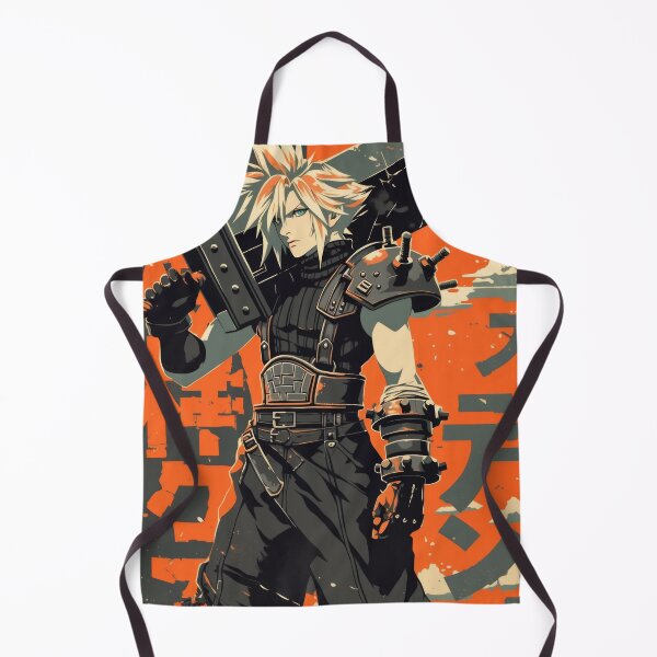 Artikelvorschau, Cloud Strife Vintage Warned Poster entworfen und verkauft von AnimeArsenalPrints.