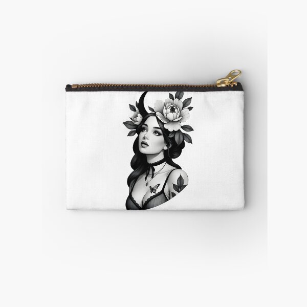 Item preview, Neotrad woman with crescent moon designed and sold by InkThings.