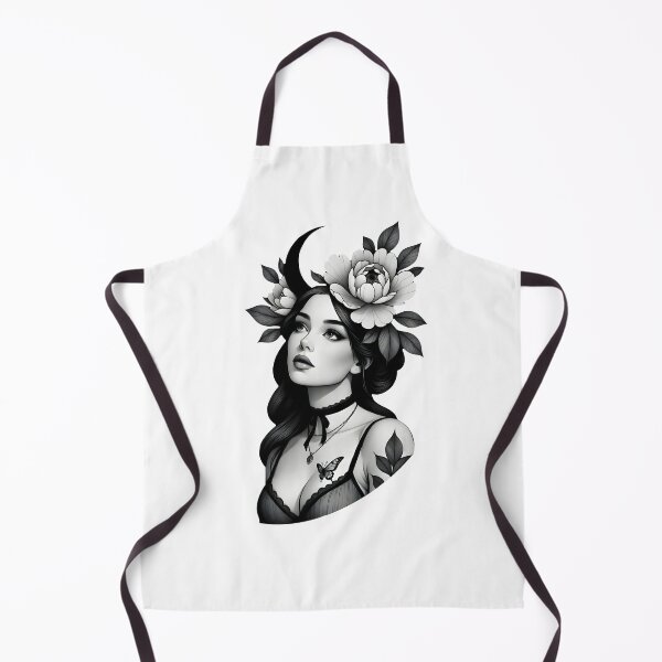 Item preview, Neotrad woman with crescent moon designed and sold by InkThings.