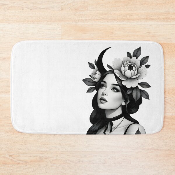 Item preview, Neotrad woman with crescent moon designed and sold by InkThings.