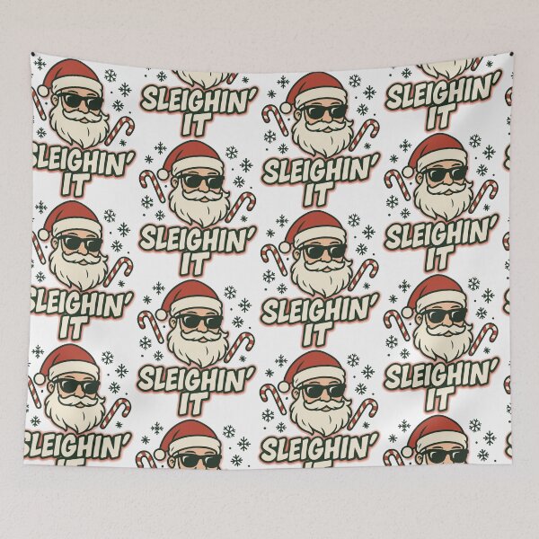 Item preview, Cool Santa Sleighin’ It Christmas T-Shirt – Funny Holiday Santa Gift designed and sold by graphicnew.