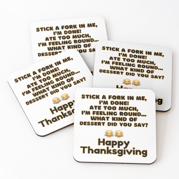 Item preview, Stick a Fork in Me, I’m Done! – Funny Thanksgiving Food Coma Shirt designed and sold by Angie's Empire Designs.