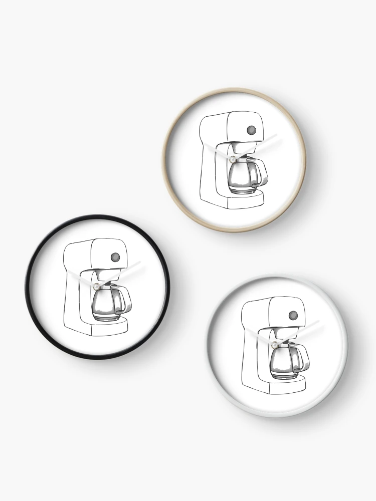 Thumbnail 3 of 4, Clock, Coffee Machine designed and sold by GraphicsClub.