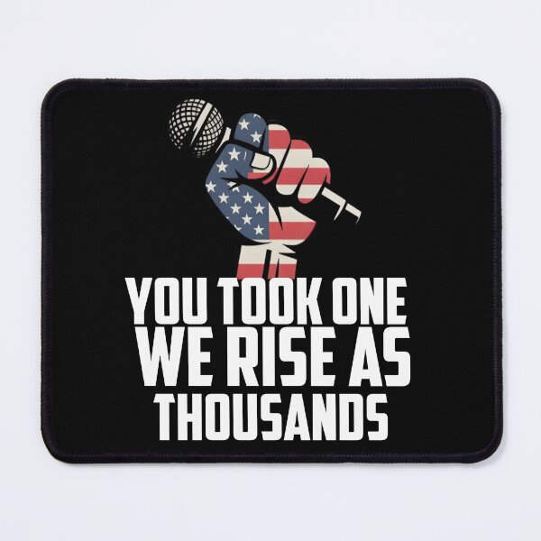 Item preview, Patriotic Fist Microphone T-Shirt designed and sold by ThamirArtistry.