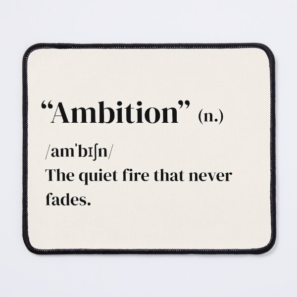 Item preview, Ambition Definition – Motivational Typography Art designed and sold by SutraviaStudio.