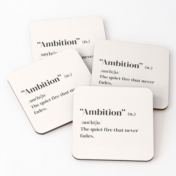 Item preview, Ambition Definition – Motivational Typography Art designed and sold by SutraviaStudio.