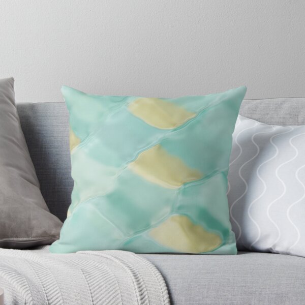 Item preview, Abstract Liquid Tile Pattern: Soft Mint & Yellow 3D Background designed and sold by RudArtAI.