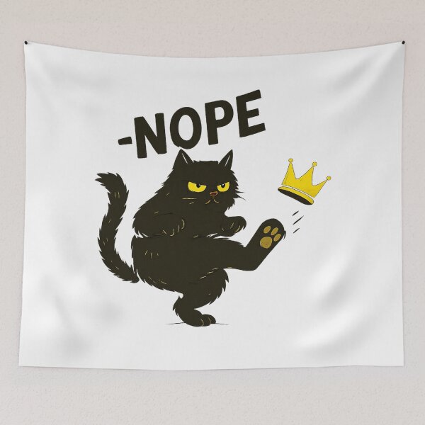 Item preview, No Kings in America Black Cat Shirt designed and sold by ThamirArtistry.