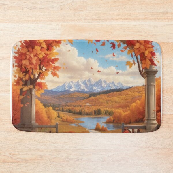 Item preview, Autumn Leaves Changing Colors with Pumpkin Archway – Cozy Fall Scene Design designed and sold by Cultradesign.