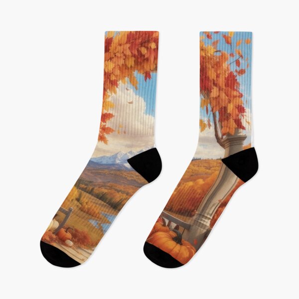 Item preview, Autumn Leaves Changing Colors with Pumpkin Archway – Cozy Fall Scene Design designed and sold by Cultradesign.