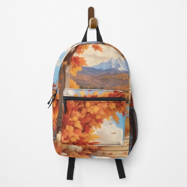 Item preview, Autumn Leaves Changing Colors with Pumpkin Archway – Cozy Fall Scene Design designed and sold by Cultradesign.