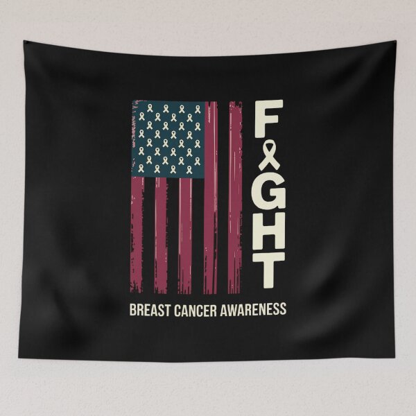 Item preview, USA Pink Flag Breast Cancer Awareness Month designed and sold by VENOM0RIOT.