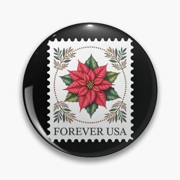 Item preview, USPS Christmas Pointsettia Stamp designed and sold by VENOM0RIOT.