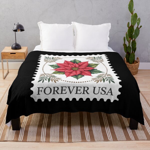 Item preview, USPS Christmas Pointsettia Stamp designed and sold by VENOM0RIOT.