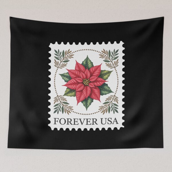 Item preview, USPS Christmas Pointsettia Stamp designed and sold by VENOM0RIOT.