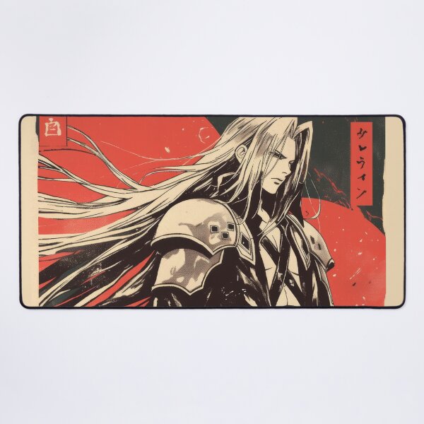 Item preview, Sephiroth Warned Vintage Poster  designed and sold by AnimeArsenalPrints.