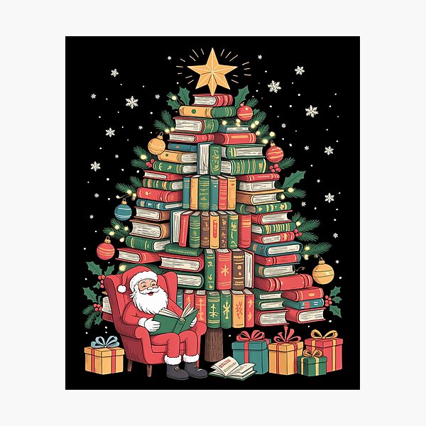 Item preview, Santa's Librarian Books Christmas Tree Favorite  designed and sold by VladoZork.