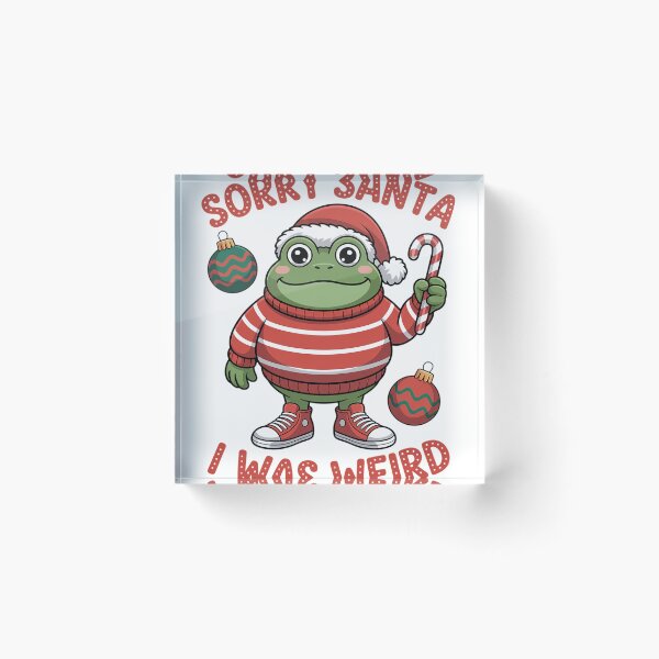 Item preview, Sorry Santa I Was Weird  Funny Christmas Frog Weird Christmas  designed and sold by VladoZork.
