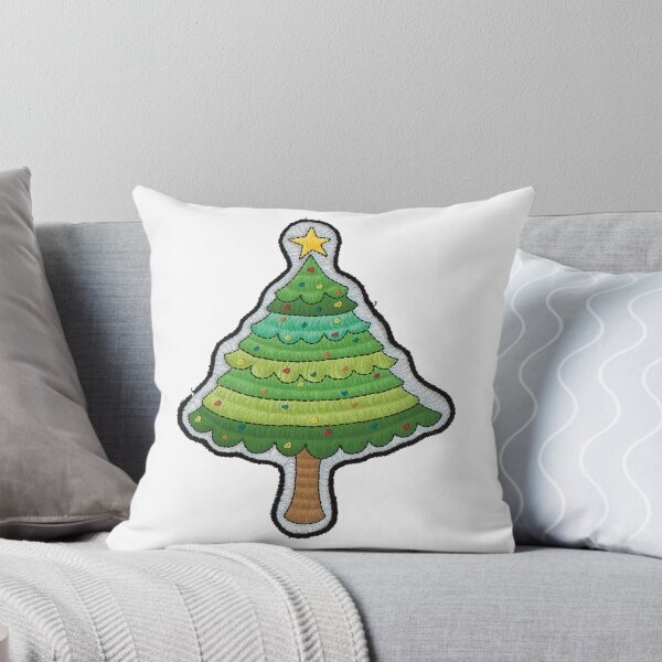 Item preview, Embroidery-style Christmas Tree designed and sold by HoneyPopShop.