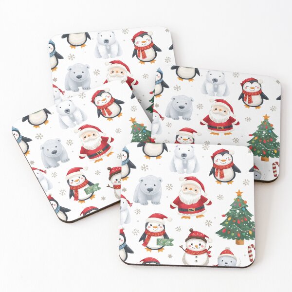 Item preview, festive Christmas characters icon set. Includes Santa Claus, candy cane, Christmas-tree, Rudolph, and more. Perfect for adding seasonal charm to your projects. designed and sold by PWDigitalArt.