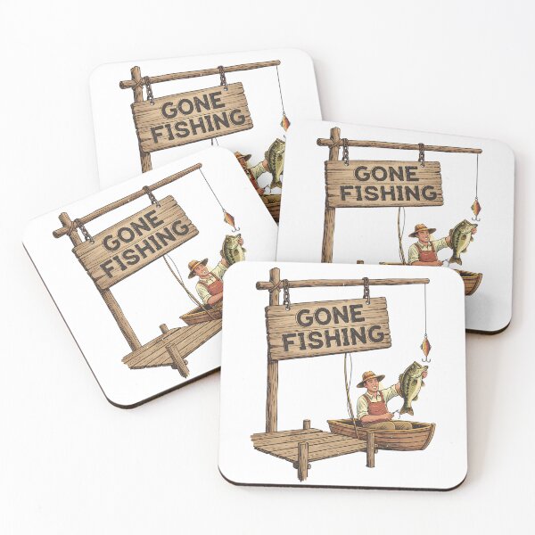 Item preview, Gone Fishing Fisherman And Fish designed and sold by Joseph Hail.