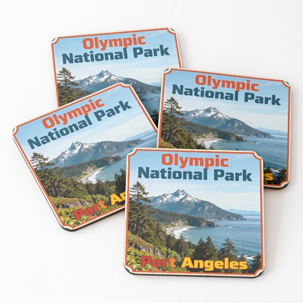 Item preview, Olympic National Park Travel vacation poster design designed and sold by Pixel & Petal.