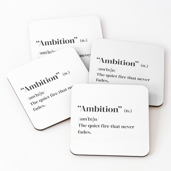 Item preview, Ambition – Quiet Fire Minimal Motivational Quote Design designed and sold by SutraviaStudio.